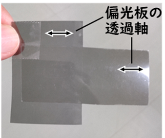 偏光板の透過軸（平行）