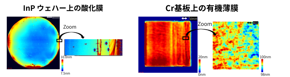InP ウェハー上の酸化膜データ解析